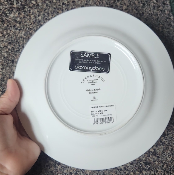 NWT - Bernardaud Gallerie Royale Bleu Designer Salad Plate - Picture 4 of 5
